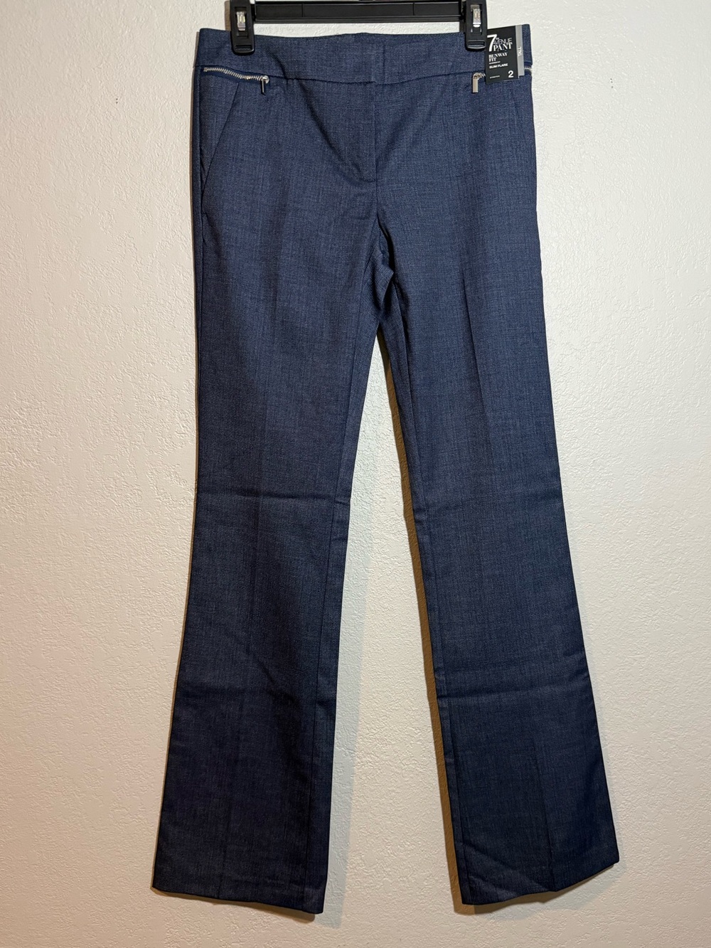 NY & Co. 7th Avenue Suiting Collection “Denim” Blue Slacks/Trousers Size 2 Tall